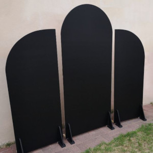 3 Piece Black Arched Backdrop