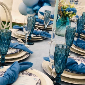 EID Tablescape Hire - Blue Bliss