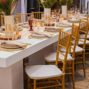 EID Tablescape Hire - Shades of Nude