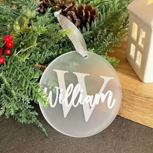Clear Perspex Circle Ornament