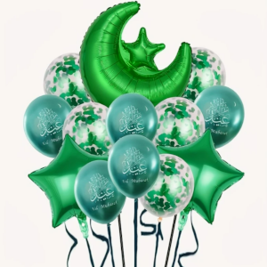 13pc Green EiD Balloon set